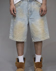 Jorts "MOD PAPER" con perline e brillantini