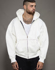Felpa BOXY zip "STUDS"