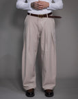 Pant "MADRID" rigato con pence