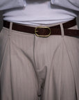 Pant "MADRID" rigato con pence