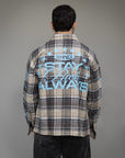 Camicia "STAY RICH ALWAYS" in flanella