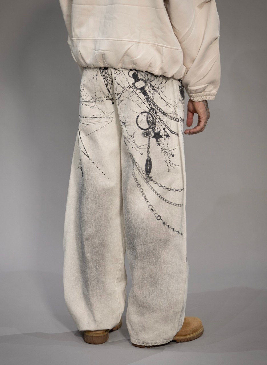 Ballon jeans "FINGAL" con stampe