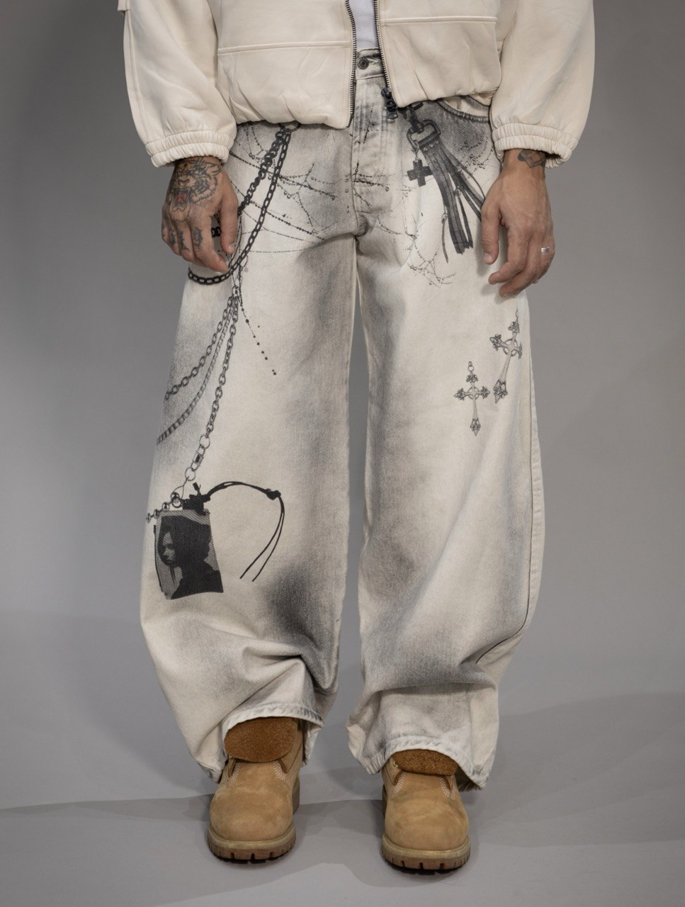 Ballon jeans "FINGAL" con stampe