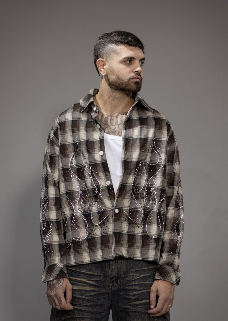 Camicia "FLAME" crop