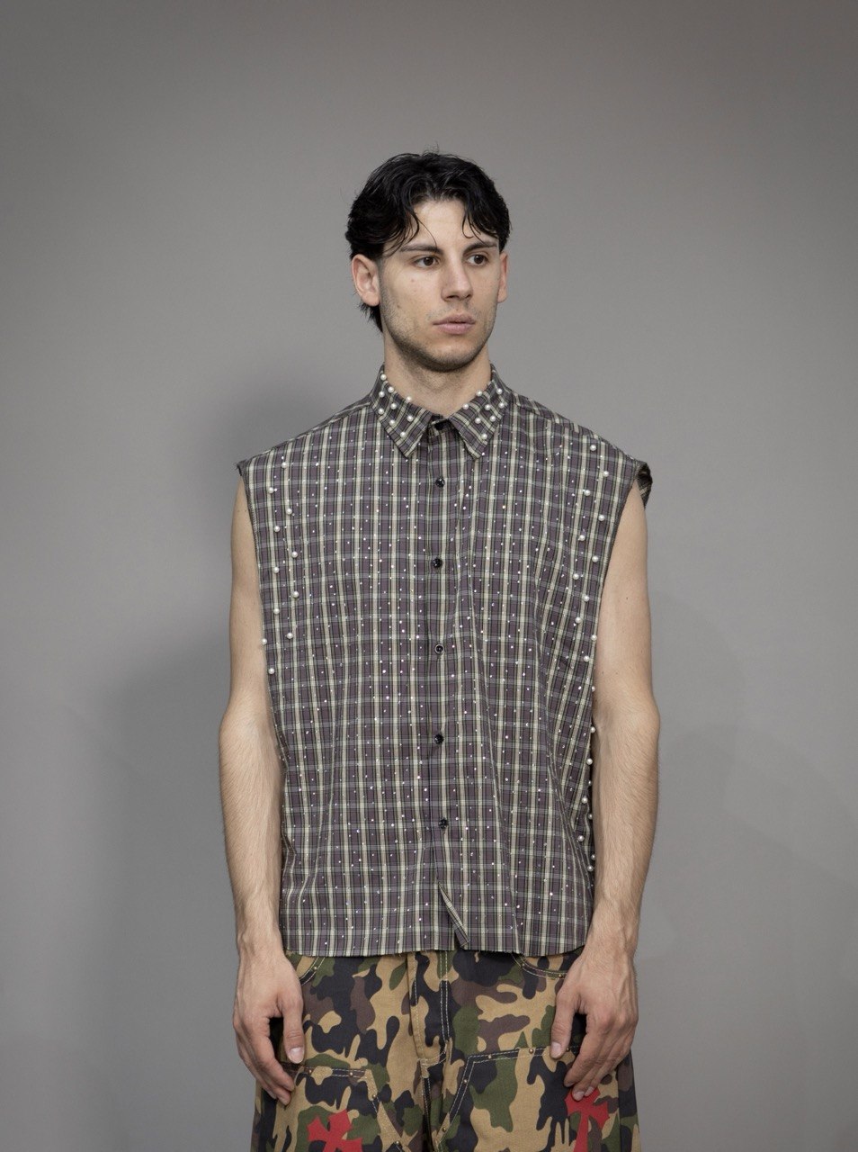 Camicia "KEMPE" co perle e brillantini