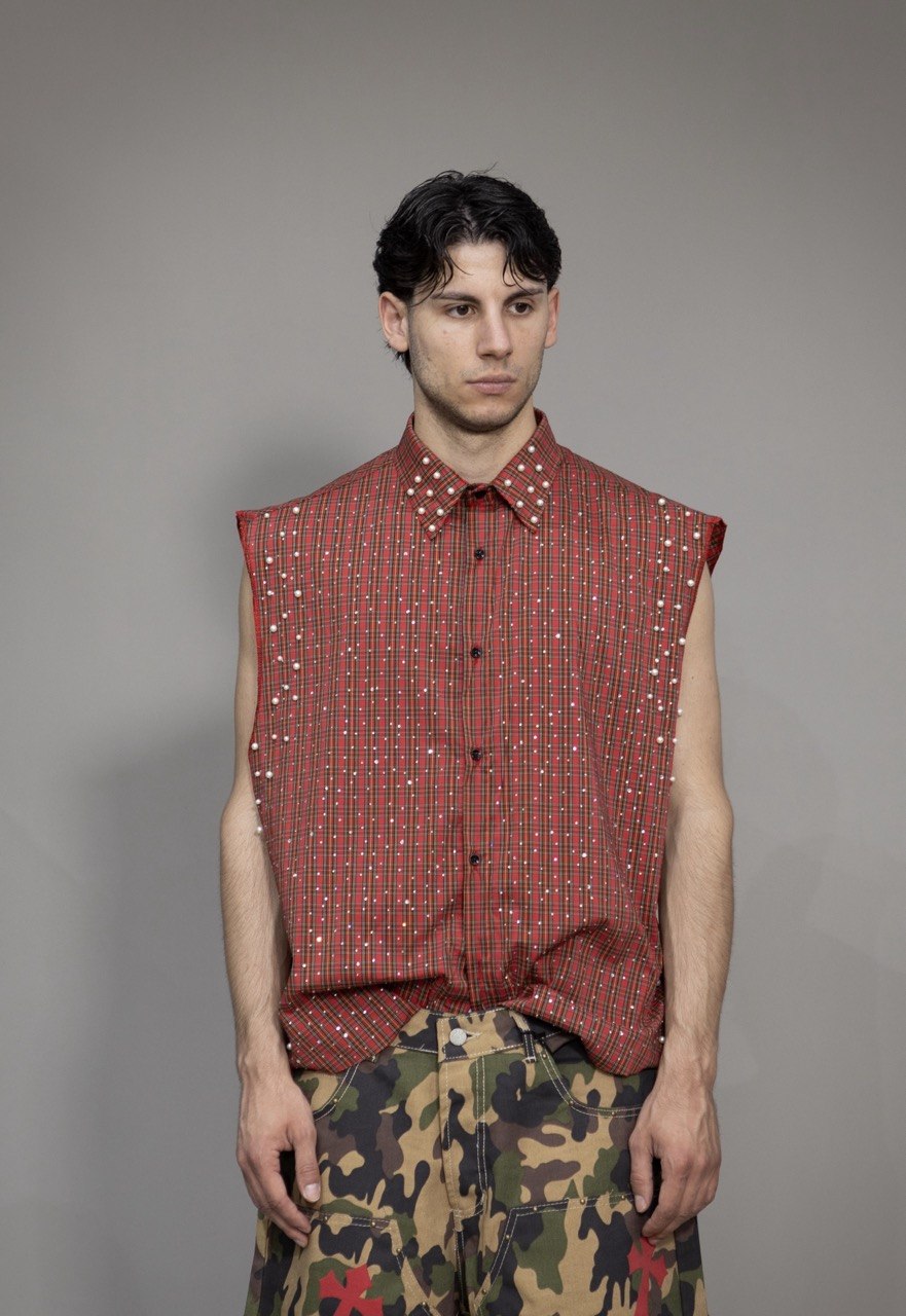 Camicia "KEMPE" co perle e brillantini