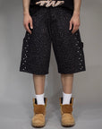 Jorts "DOUGHTY" con perle e brillantini