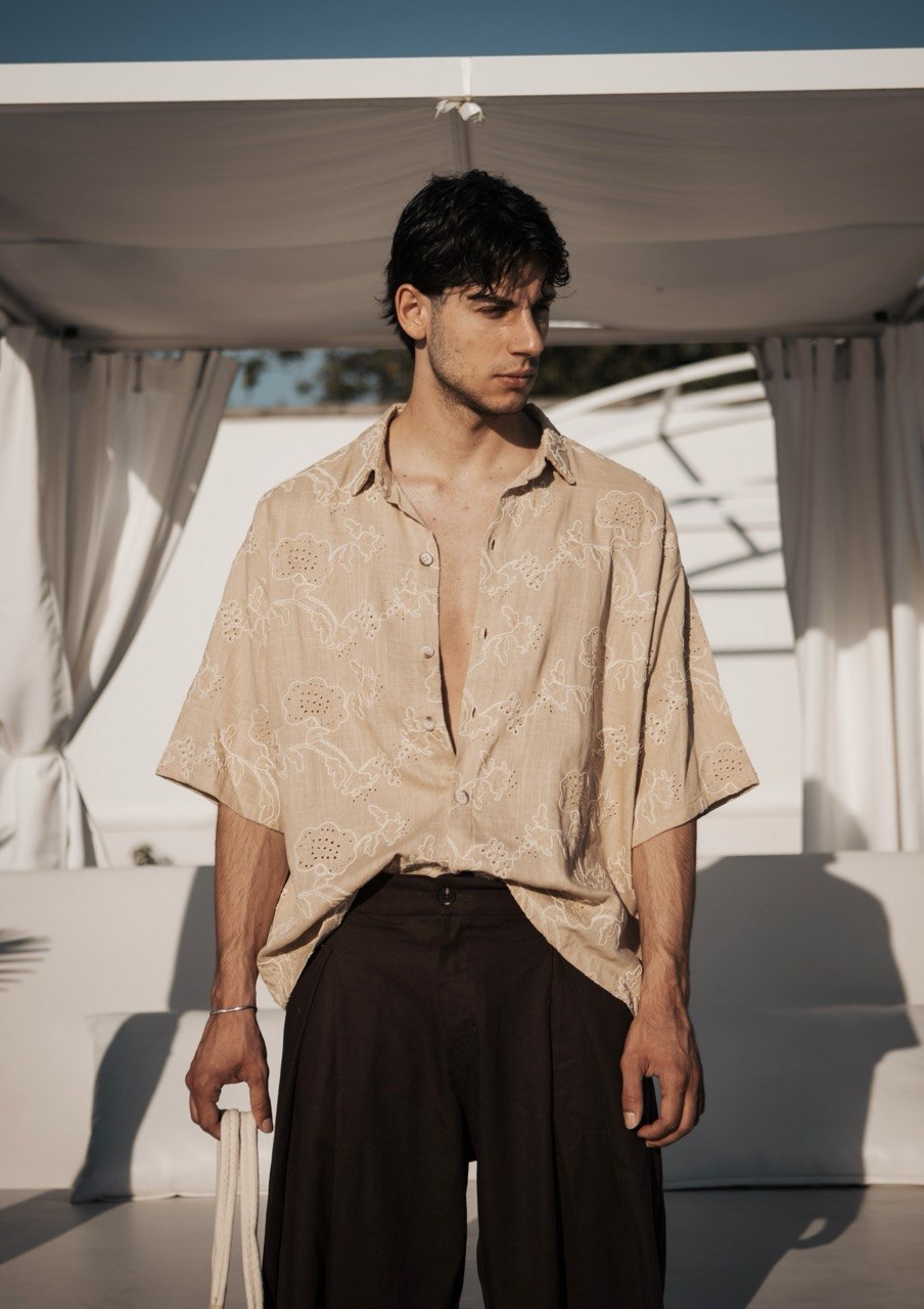 Camicia "NUNGWI" con ricamo