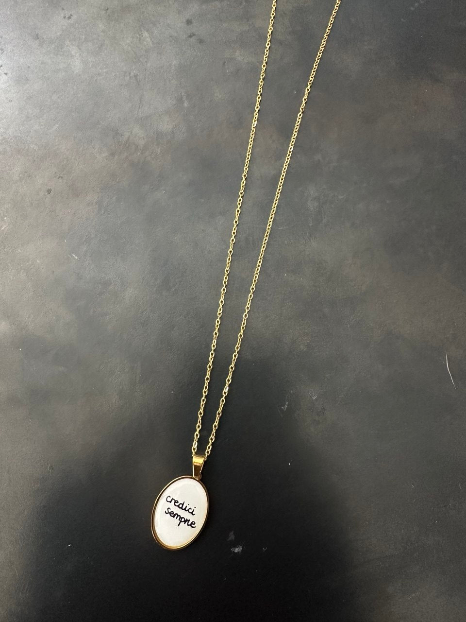Collana "MOTIVATIONAL" in acciaio nickel