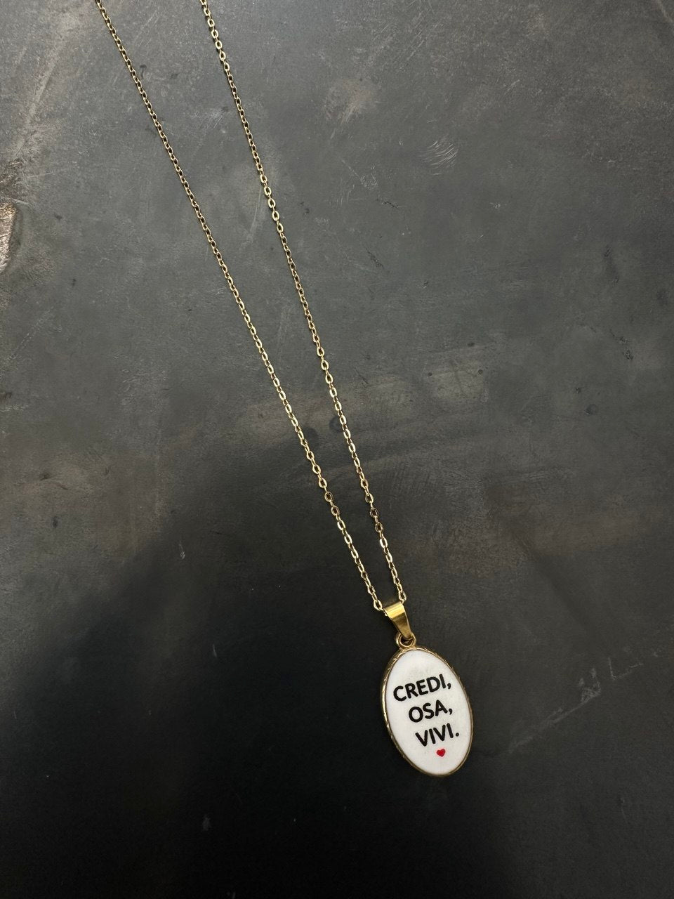 Collana "MOTIVATIONAL" in acciaio nickel