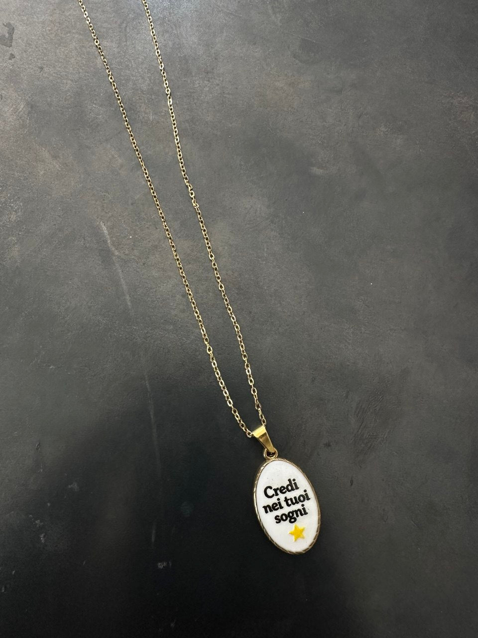 Collana "MOTIVATIONAL" in acciaio nickel