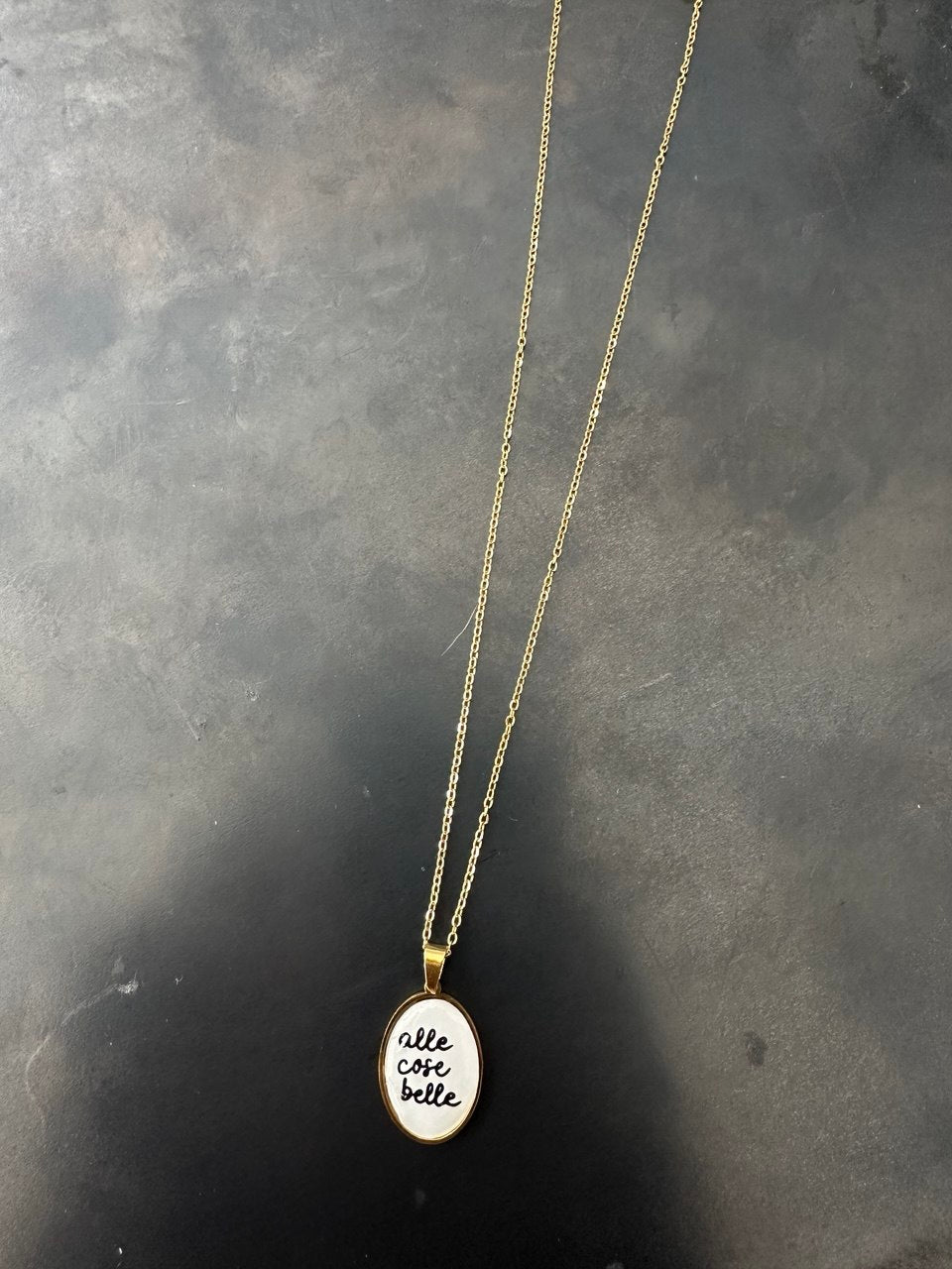 Collana "MOTIVATIONAL" in acciaio nickel