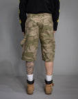 Shorts "MIMETICO" con strass e perline