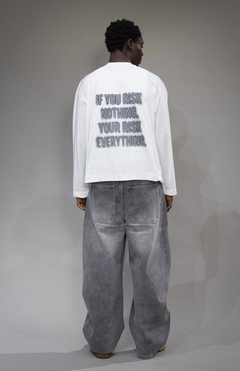 Longsleeve crop "NO RISK NO FEAR" LIBERTINE