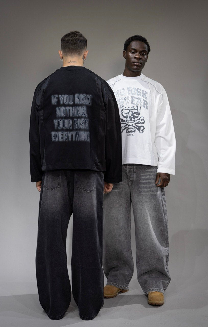 Longsleeve crop "NO RISK NO FEAR" LIBERTINE