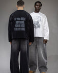 Longsleeve crop "NO RISK NO FEAR" LIBERTINE