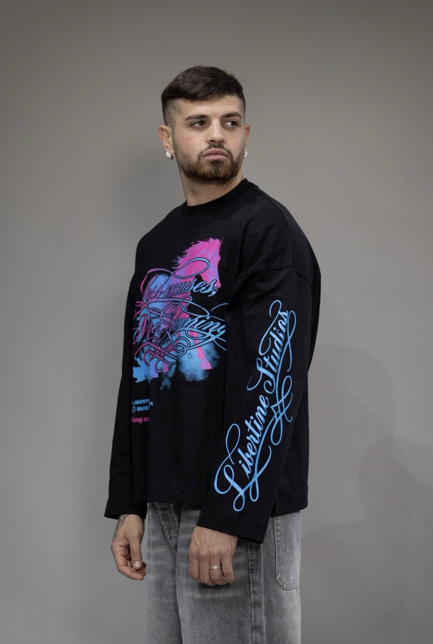 Longsleeve crop "HORSE" LIBERTINE