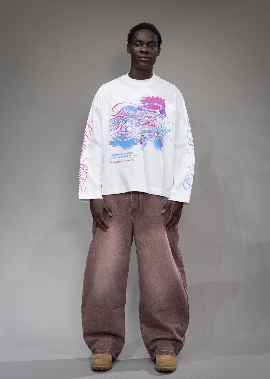 Longsleeve crop "HORSE" LIBERTINE