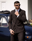 Abito LIBERTINE "SEBASTIAN" nero riga beige