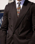 Abito LIBERTINE "SEBASTIAN" nero riga beige