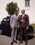 Abito LIBERTINE "SEBASTIAN" bordeaux riga beige