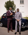 Abito LIBERTINE "SEBASTIAN" bordeaux riga beige