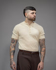T-shirt serafino "ISABEL" a coste
